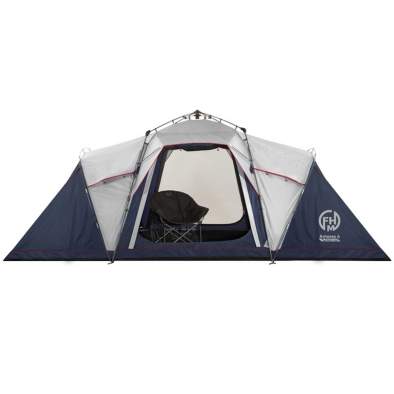 Палатка кемпинговая FHM Antares 4 Black-Out, Синий-серый