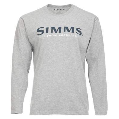 Футболка Simms Logo LS Shirt, Grey Heather