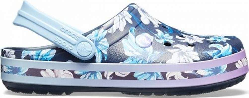 CROCS Crocband Graphic III Clog Tropical Floral-Navy