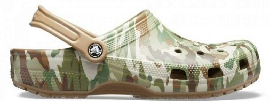 CROCS Classic Graphic II Clog Dark Camo Green-Khaki