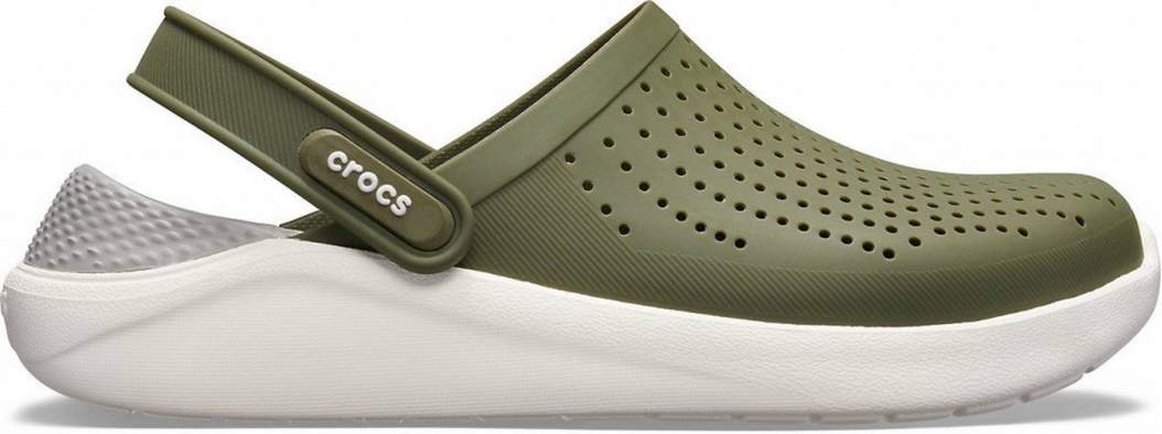 CROCS LiteRide Colorblock Clog Army Green-White New