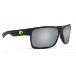 Очки Costa, Half Moon, Gray Silver Mirror 580P, Matte Black/Green Logo Frame