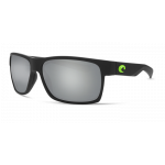 Очки Costa, Half Moon, Gray Silver Mirror 580P, Matte Black/Green Logo Frame