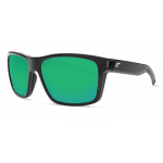 Costa Slack Tide, Green Mirror 580P, Shiny Black Frame