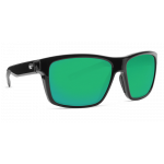 Costa Slack Tide, Green Mirror 580P, Shiny Black Frame
