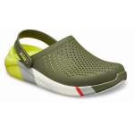 CROCS LiteRide Colorblock Clog Army Green-White