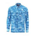Рубашка Simms Intruder BiComp LS Shirt, Hex Camo Sky Blue