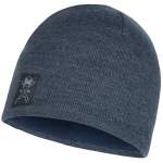 Buff Knitted & Fleece Band Hat, Solid Navy