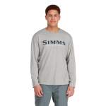 Simms Logo LS Shirt, Grey Heather
