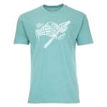 Simms Grim Reeler T-Shirt, Oil Blue Heather