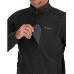 Simms Rivershed Full Zip Fleece Jacket, Black Heather