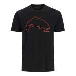 Simms Trout Outline T-Shirt, Black