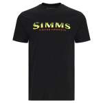 Simms Logo T-Shirt, Black-Neon