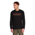 Simms Logo LS Shirt, Black