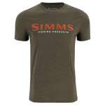 Simms Logo T-Shirt, Loden Heather