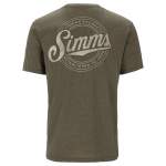 Simms Circle Lockup T-Shirt, Military Heather
