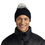 Buff Knitted Hat, Tatik Black