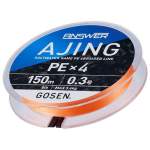 GOSEN Answer Ajing PE×4 150m #0.3 PE, Cocktail Orange