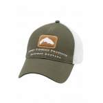 Simms Trout Trucker Cap, Hunter Green