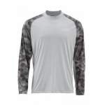 Футболка Simms Solarflex LS Crewneck Prints, Hex Camo Sterling