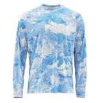 Simms SolarFlex LS Crewneck - Print, Cloud Camo Blue