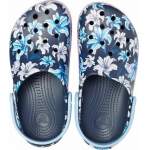CROCS Crocband Graphic III Clog Tropical Floral-Navy