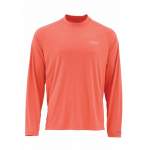 Simms Solarflex LS Crewneck Solid, Dark Coral
