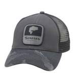Simms Bass Patch Trucker, Hex Camo Carbon