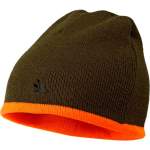 Seeland Ian Reversible Beanie, Hi-vis orange/Pine green