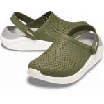CROCS LiteRide Colorblock Clog Army Green-White New