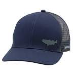 Simms Payoff Trucker - Striper, Admiral Blue