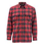 Simms Coldweather LS Shirt, Red Buffalo Plaid