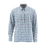 Simms BugStopper LS Shirt, Faded Denim Plaid