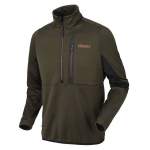 Harkila Tidan Hybrid Half Zip Fleece Jacket, Willow Green-Black