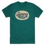 Simms Trout Wander T-Shirt, Dark Teal Heather
