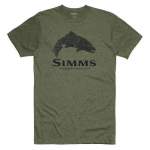 Simms Wood Trout Fill T-Shirt, Military Heather