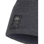 Buff Knitted & Fleece Band Hat, Solid Grey