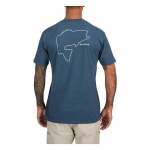 Simms Bass Outline T-Shirt, Sailor Blue Heather