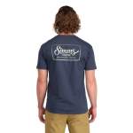 Simms Two Tone Pocket Tee, Navy Heather