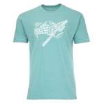Simms Grim Reeler T-Shirt, Oil Blue Heather