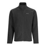 Simms Rivershed Full Zip Fleece Jacket, Black Heather
