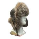 Шапка Беркаль Лиса чернобурка, чёрно-белый