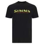 Simms Logo T-Shirt, Black-Neon