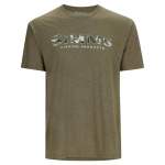 Simms Logo T-Shirt, RC Dark Clover-Military Heather