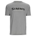 Simms Logo T-Shirt, Cinder Heather
