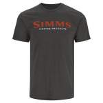 Simms Logo T-Shirt, Simms Orange-Charcoal Heather