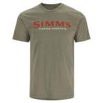 Simms Logo T-Shirt, Simms Orange-Military Heather