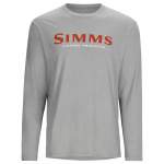 Simms Logo LS Shirt, Cinder Heather