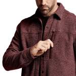 Sitka Snowcrest LS Shirt, Dark Red Heather