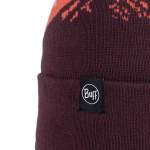 Buff Knitted Hat, Tatik Burgundy